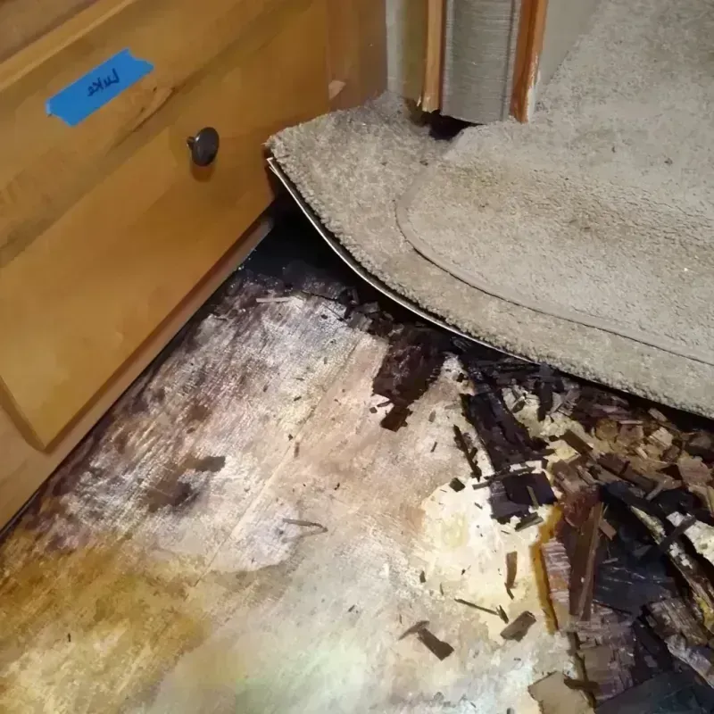 Wood Floor Water Damage in Lake Norman of Catawba, NC